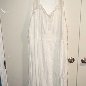 torrid Ivory Lace-Trim Maxi Dress